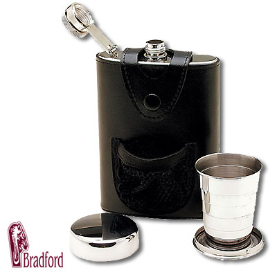 Фляжка подарочная cо стаканчиком 180мл (FL09) Винные аксессуары Bradford 2007 г инфо 9416c.
