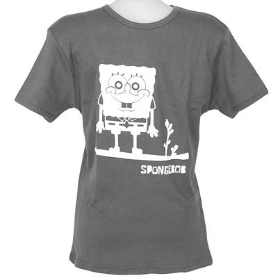 Футболка мужская "Sponge Bob", цвет: серый Размер M 220_sb_04 (M, Серый) Изготовитель: Россия инфо 10368f.