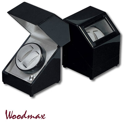 Шкатулка для 2 механических часов, черная Шкатулка Woodmax 2007 г инфо 157i.