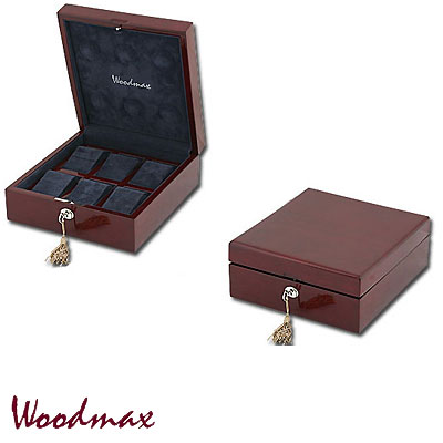 Шкатулка для 6 часов, цвет красное дерево Шкатулка Woodmax 2007 г инфо 158i.
