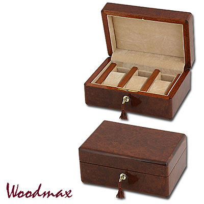 Шкатулка для 3 часов, коричневая Шкатулка Woodmax 2007 г инфо 180i.
