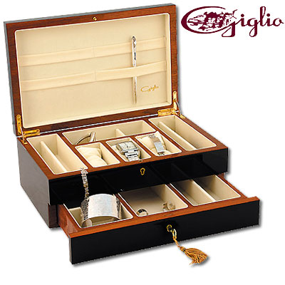 Шкатулка для ювелирных украшений, черная Шкатулка Giglio 2007 г инфо 252i.